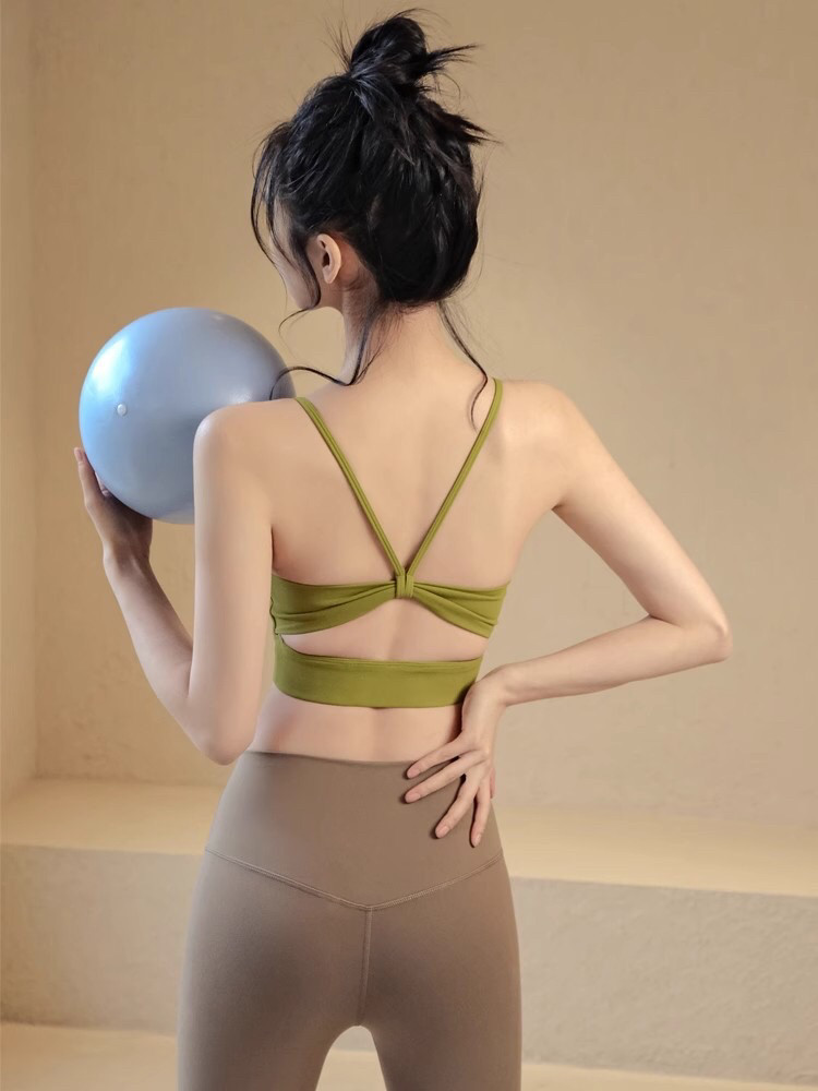 2024春季新款美背运动内衣女性感吊带瑜伽服文胸跑步训练健身背心