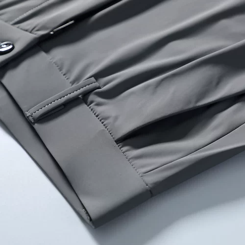 Шелковый ультратонкий костюм, мужские летние штаны, повседневные брюки, рабочий шелковистый пиджак классического кроя