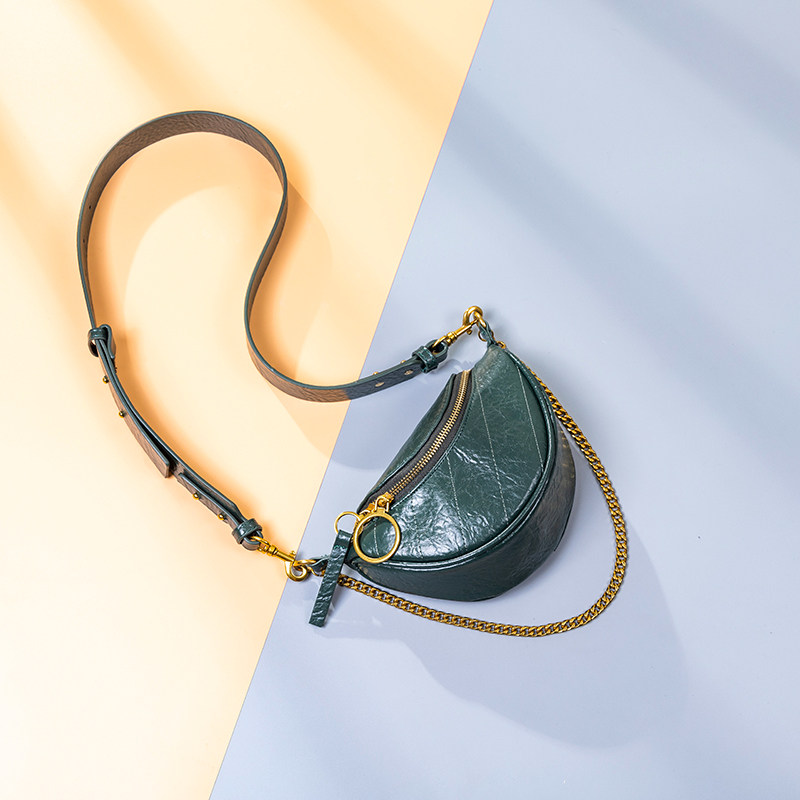 MARTCHEE斜挎休闲腰包包女秋冬新款饺子包手提半圆胸包斜挎潮时尚,箱包皮具/热销女包/男包,胸包,淘宝优惠券,粉丝福利购,淘宝优惠卷