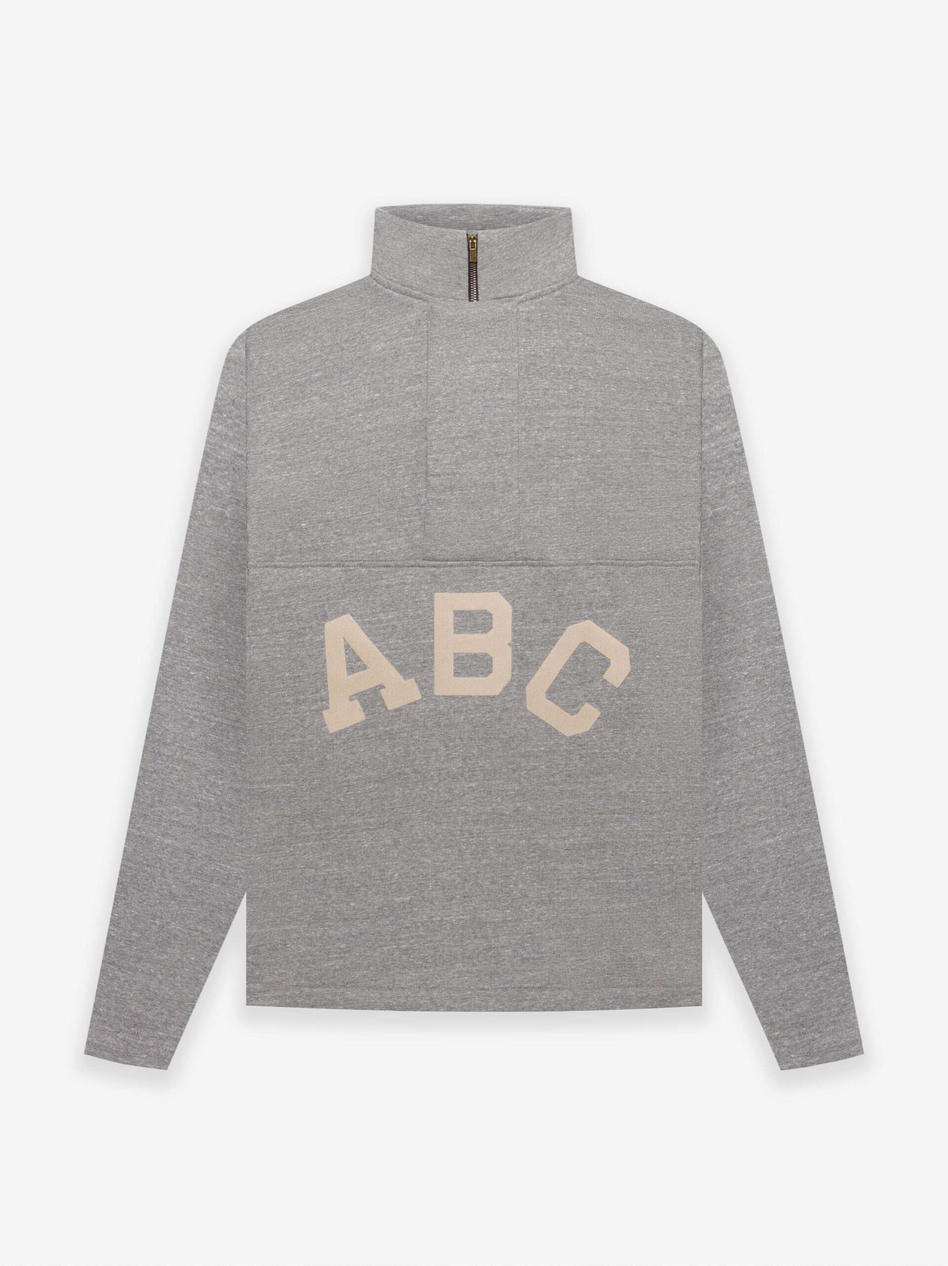 FEAR OF GOD 7th FOG第七季ABC印花植绒连拉链套头卫衣宽松加绒