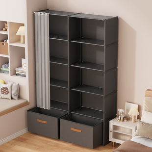 衣柜出租房用简易安装 带门衣橱防尘大容量衣服收纳柜经济型柜子