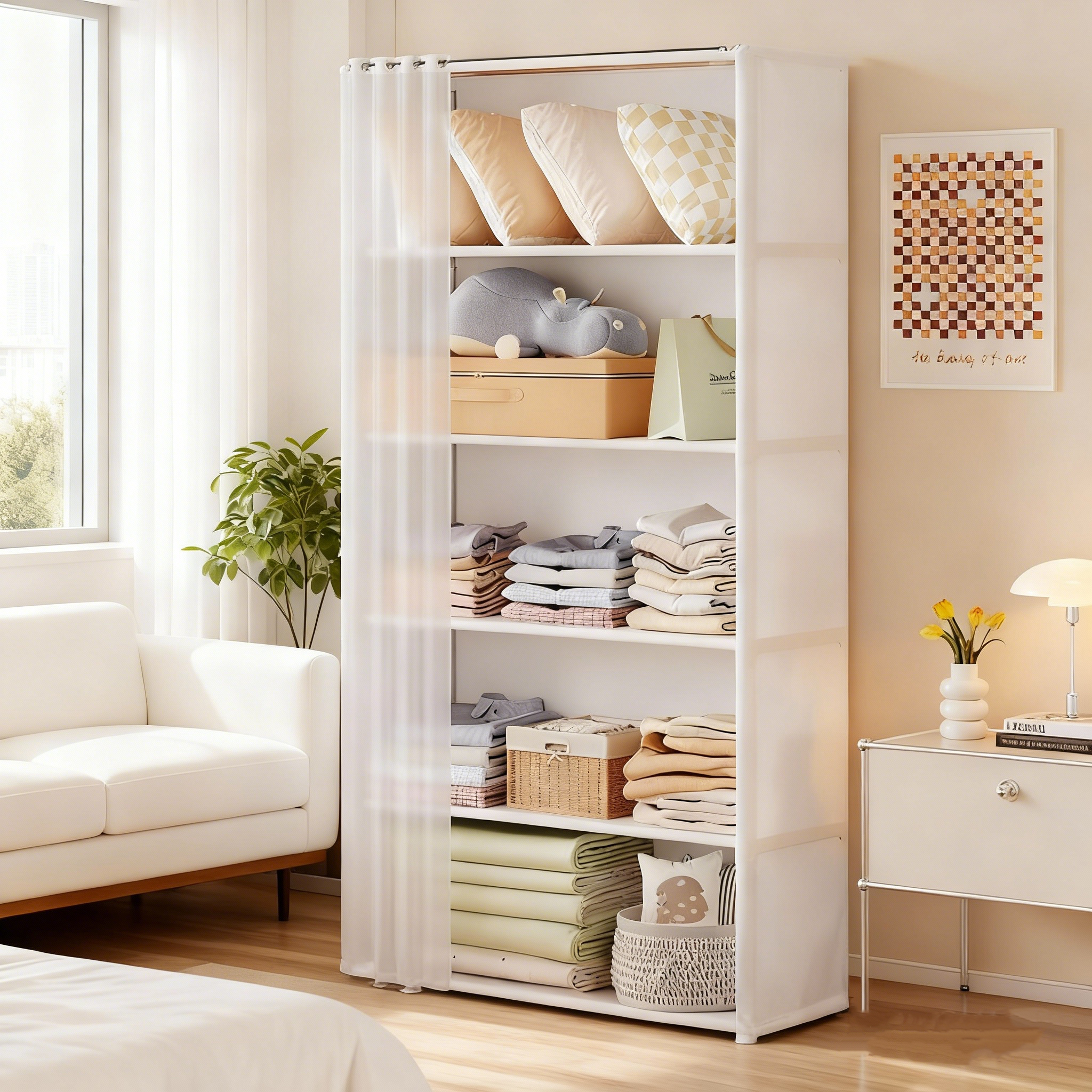 【带门防尘】简易衣柜大容量