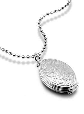 订做相片项链纯银相盒吊坠刻字