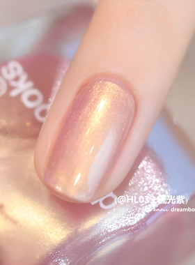 网红贝壳色指甲油持久免烤不可剥防水珍珠白粉色美甲珠光亮片