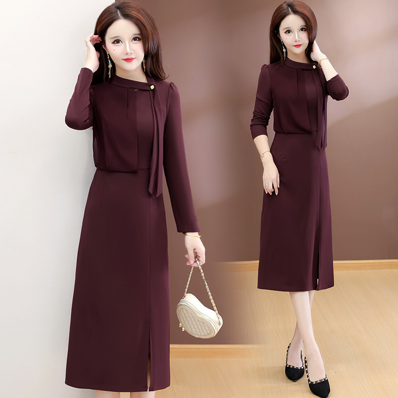 2025新款春秋款时尚气质连衣裙女休闲显瘦遮肚减龄中长款打底裙子,女装/女士精品,连衣裙,淘宝优惠券,粉丝福利购,淘宝优惠卷