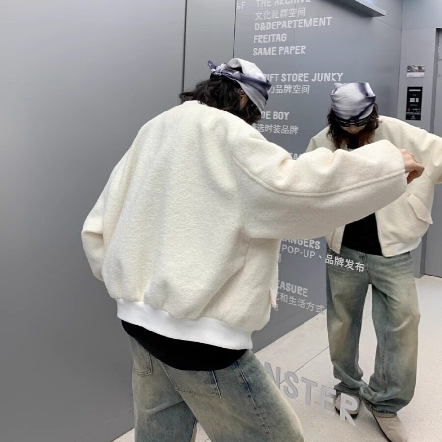 中性潮牌宽松潮休闲毛呢秋冬外套XZ507-1WT5018P120大货备,女装短外套,星座507-1