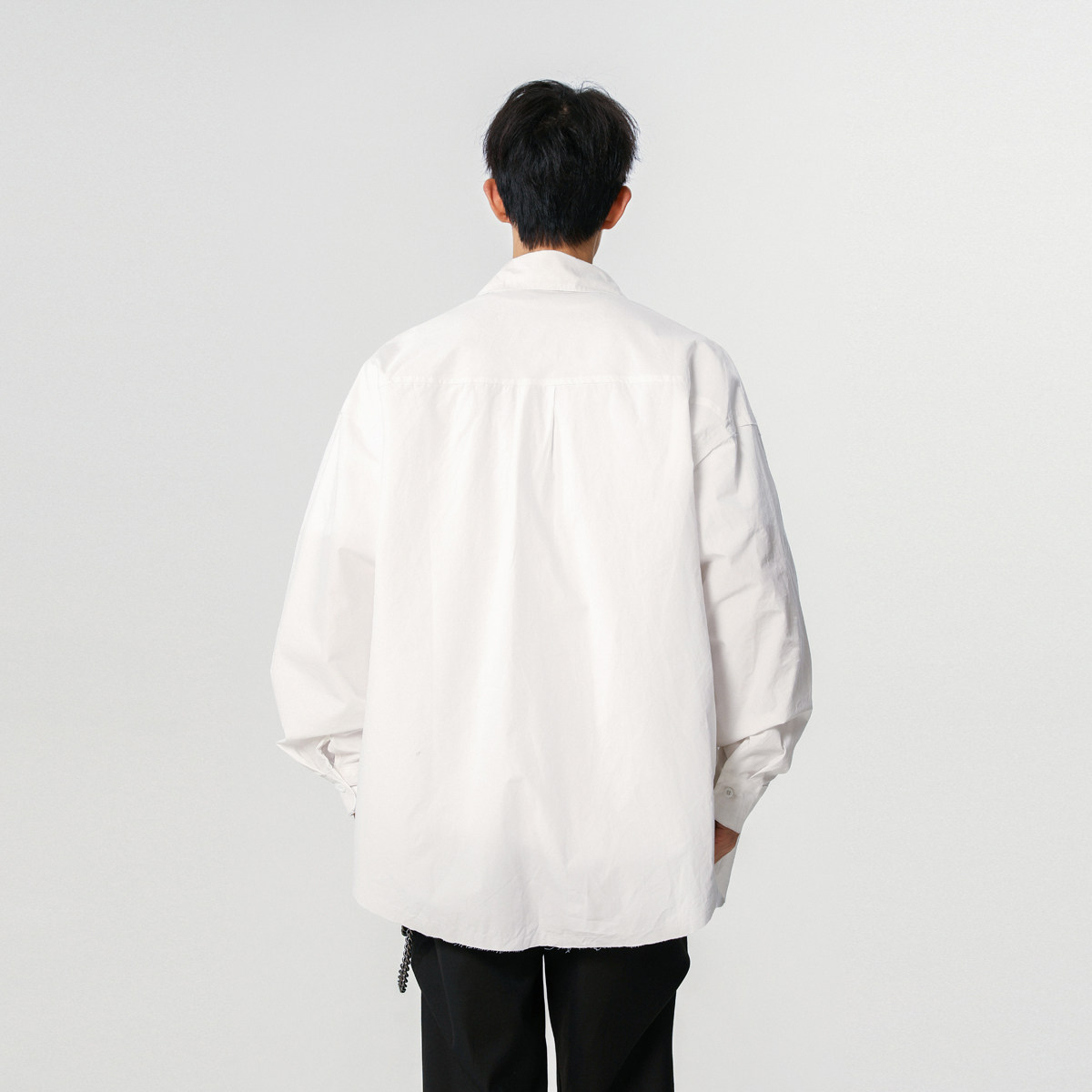 25设计款贴标毛边韩风日式长袖衬衫XZ507-1CS1073P65,男装衬衫,星座507-1