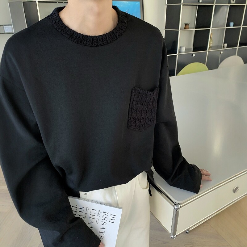 24设计师款针织元素时尚潮痞帅慵懒长T恤XZ507-1T2018P45大货备,男装T恤,星座507-1