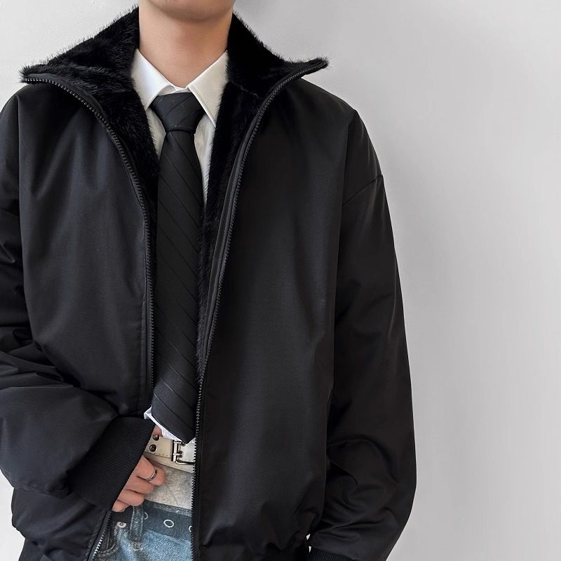 龙锦貂双面穿刺绣夹克宽松皮草外套XZ507-1MY8022P105大货备，男装夹克，星座507-1