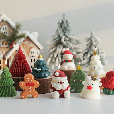 圣诞树礼盒香薰蜡烛摆件颜值装饰