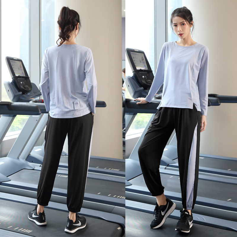 春秋季大码速干衣专业健身房女200斤胖mm瑜伽服运动短袖套装显瘦