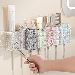 牙刷置物架感牙刷架牙刷杯壁挂式浴室牙杯洗漱杯漱口杯收纳架