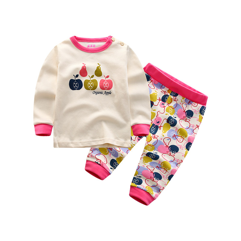 CHILDRENS UNDERWEAR SET COTTON BABY AUTUMN CLOTHES LONG TROUSERS BOYS TWO-PIECE GIRLS HOME CLOTHES BABY SPRING AND AUTUMN CLOTHES