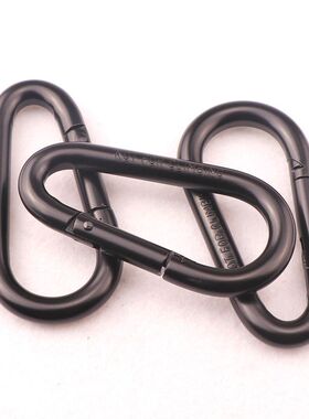 8号蛋形电泳黑色铁扣8cm粗款大狗链扣雨篷布快挂钩