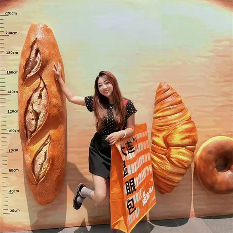 网红创意面包雕塑组商场烘焙店蛋糕店门头装饰摆引流打卡拍照,家居饰品,落地摆件,淘宝优惠券,粉丝福利购,淘宝优惠卷