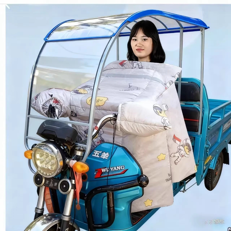 带棚三轮车挡风被冬季加绒加厚加