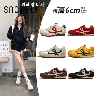 6cm内增高德训鞋女2026新款春季轻便运动休闲板鞋子百搭厚底女鞋