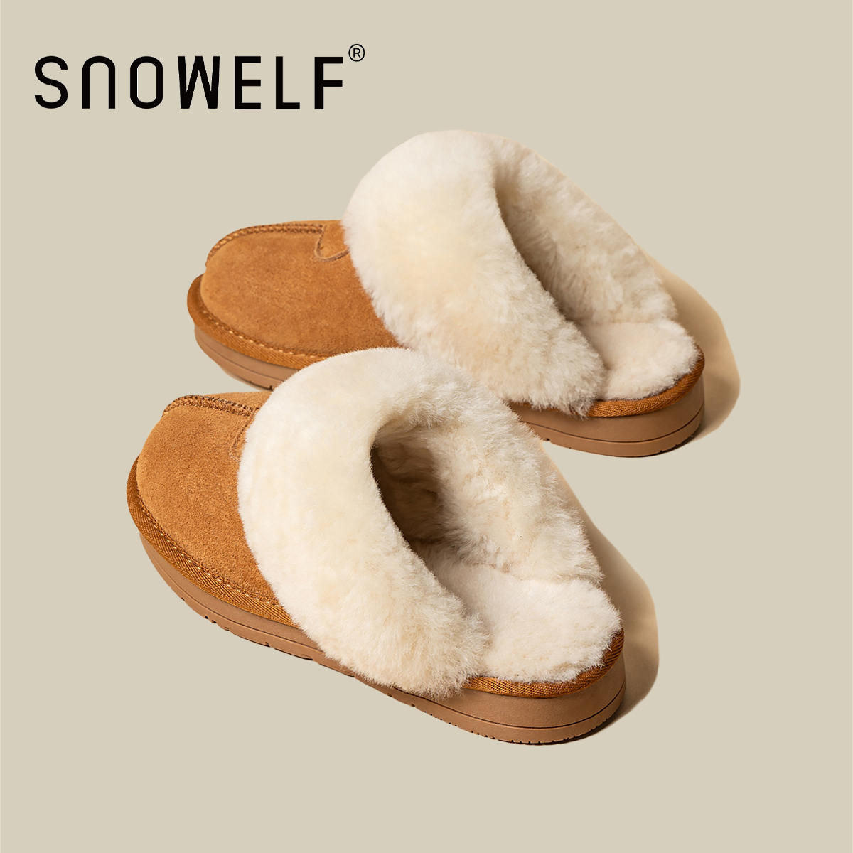snowelf包头棉拖鞋保暖