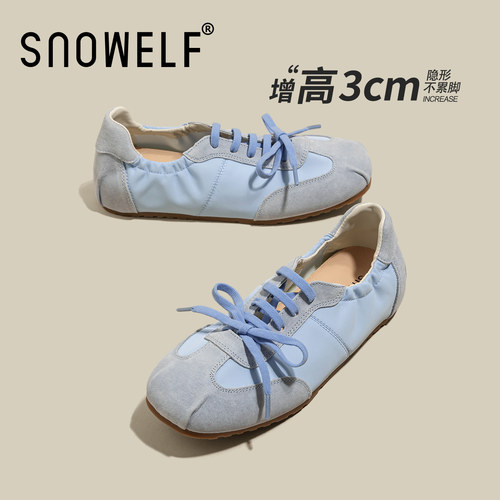 3CM内增高~蓝色芭蕾玛丽珍单鞋