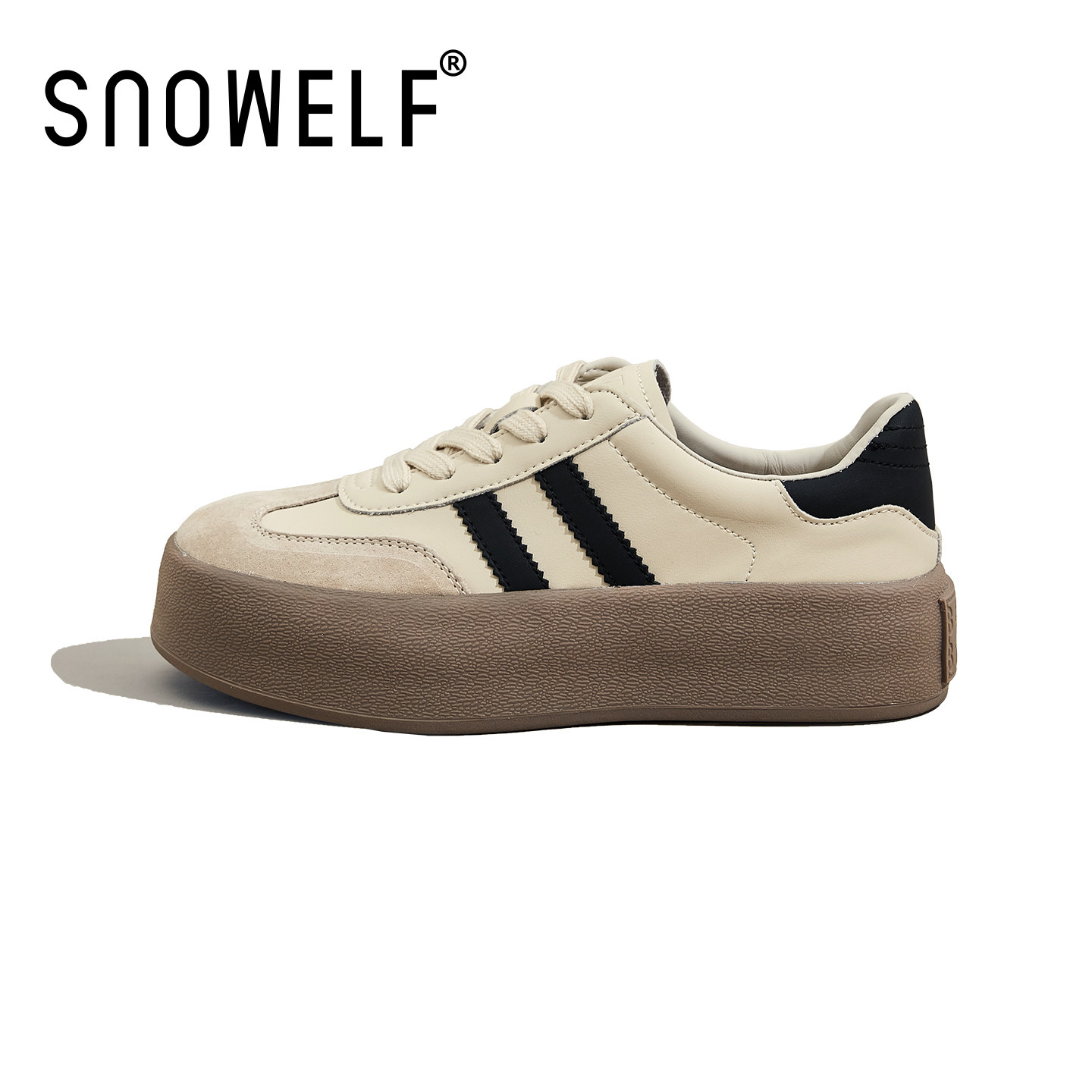 厚底德训鞋女款2026新款春季巨好看阿甘女鞋白色板鞋内增高运动鞋