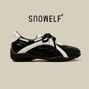 黑色德训鞋玛丽珍鞋子女款2026新款爆款春季加绒厚底增高百搭女鞋