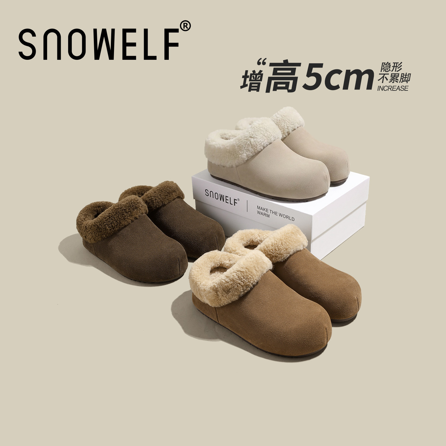 毛口加绒勃肯鞋女2026新款春季加绒加厚保暖懒人一脚蹬包头半拖鞋,女鞋,勃肯鞋/软木鞋,淘宝优惠券,粉丝福利购,淘宝优惠卷