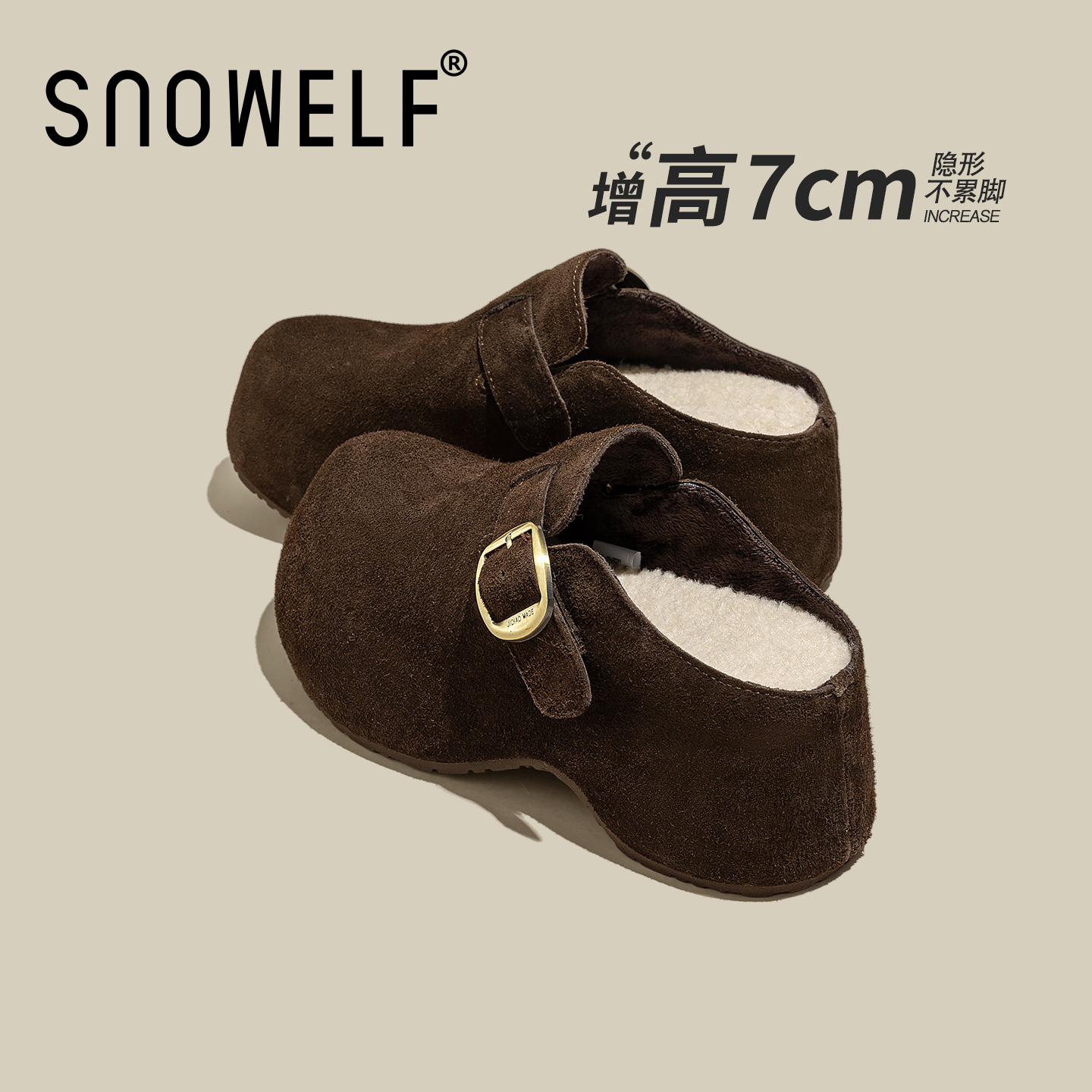 snowelf~【复古懒一脚蹬勃肯鞋】