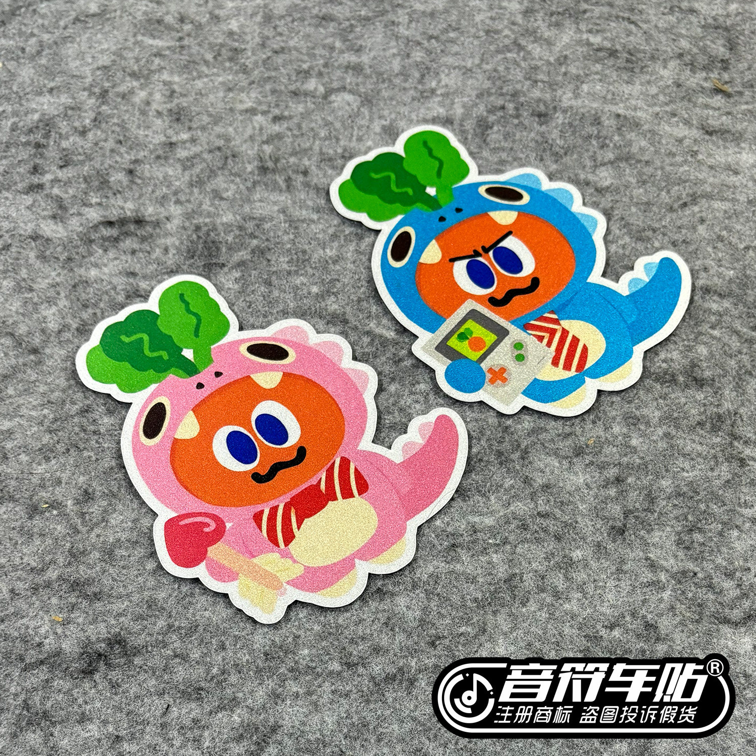反光磁吸电动汽车贴五月天约翰蓝龙卜卜丘比粉龙卜卜粉丝物料9508图片