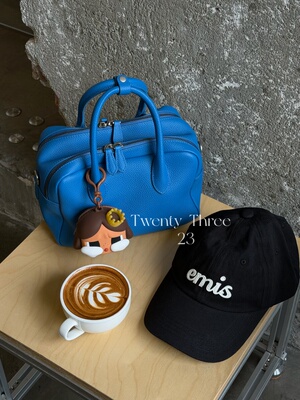 Twenty Three极简风头层牛皮波士顿小众设计单肩斜挎包