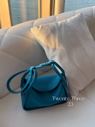 Twenty Three极简头层牛皮单肩腋下秋千包小众设计手提斜挎小方包