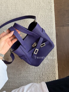 Twenty Three极简风头层牛皮菜篮子包小众设计单肩斜挎包