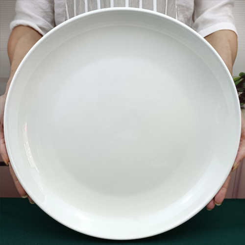 圆盘骨瓷大众鸡盘子超大号盖