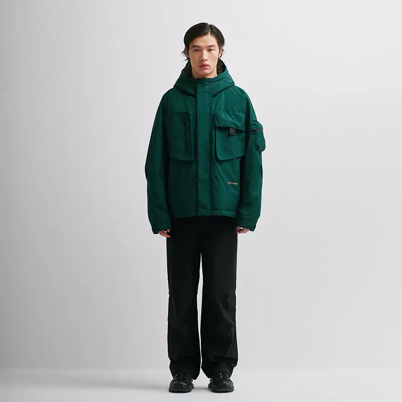千仞岗短款羽绒服男冬季户外运动连帽防风保暖舒适休闲Y298608Y
