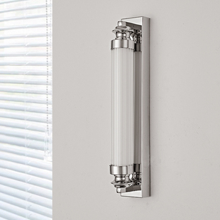 包豪斯中古不锈钢床头壁灯法式复古壁画灯照画灯镜前灯长条氛围灯