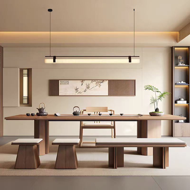 新中式长条餐厅吊灯设计师创意个性样板房餐桌灯吧台前台茶室吊灯