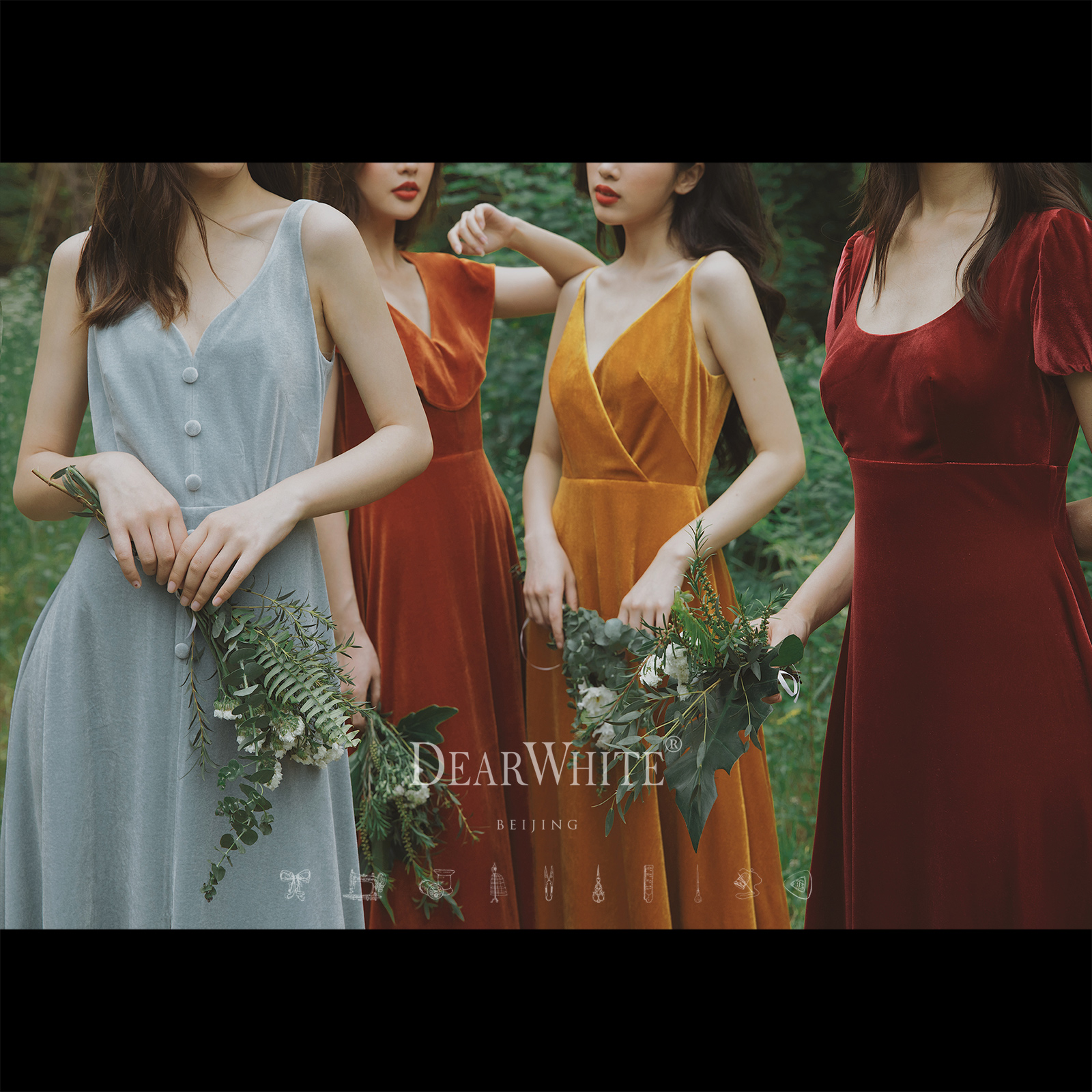 DearWhite, bridesmaid dress, wedding dress, evening dress