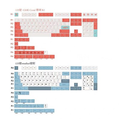 AMZ外设【键帽】GMKCoral珊瑚R2键帽weather天气MDA高度热升华