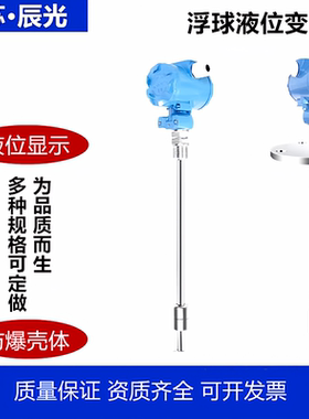 浮球液位计变送器磁浮子传感器插入式磁性不锈钢法兰4-20mA可定制