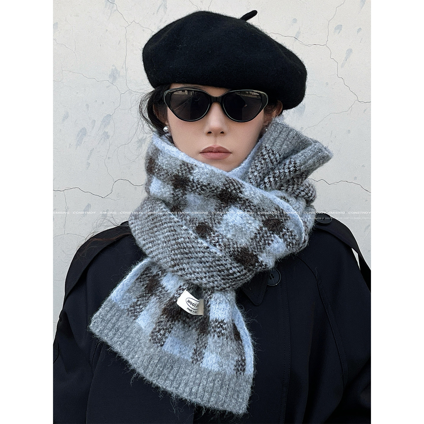 2025新款格纹毛线围巾女冬季保暖防风学生百搭气质围脖氛围感披肩,服饰配件/皮带/帽子/围巾,围巾/丝巾/披肩,淘宝优惠券,粉丝福利购,淘宝优惠卷