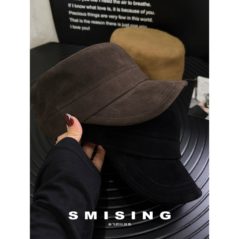 2025新款韩系复古麂皮绒平顶鸭舌帽女春秋季简约百搭老钱风马术帽,服饰配件/皮带/帽子/围巾,帽子,淘宝优惠券,粉丝福利购,淘宝优惠卷