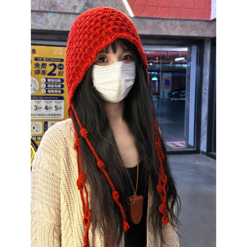 针织帽逛街甜美可爱女秋冬季