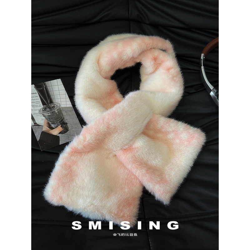 韩版复古梅花鹿纹加绒交叉围巾女秋冬保暖防寒毛绒绒百搭护颈围脖,服饰配件/皮带/帽子/围巾,围巾/丝巾/披肩,淘宝优惠券,粉丝福利购,淘宝优惠卷