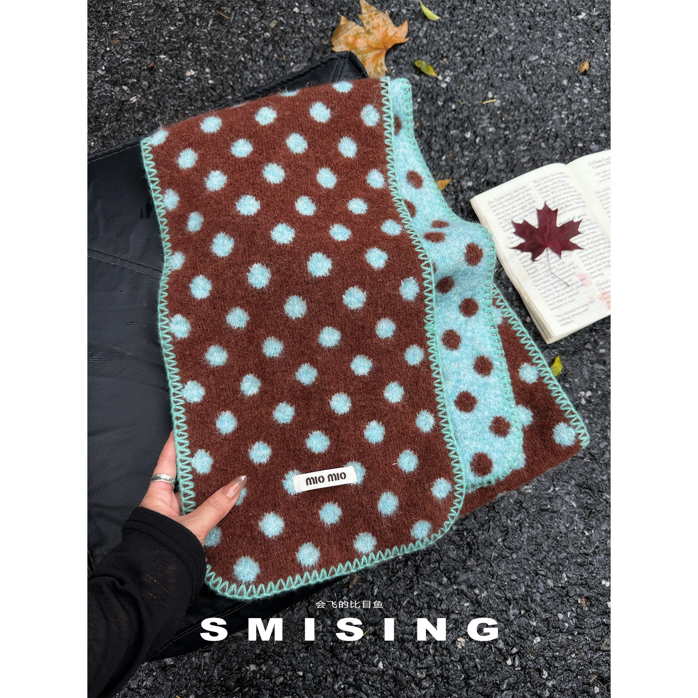 韩系灰红波点双面保暖护颈围脖女秋冬情侣款新款锁边百搭防寒围巾,服饰配件/皮带/帽子/围巾,围巾/丝巾/披肩,淘宝优惠券,粉丝福利购,淘宝优惠卷