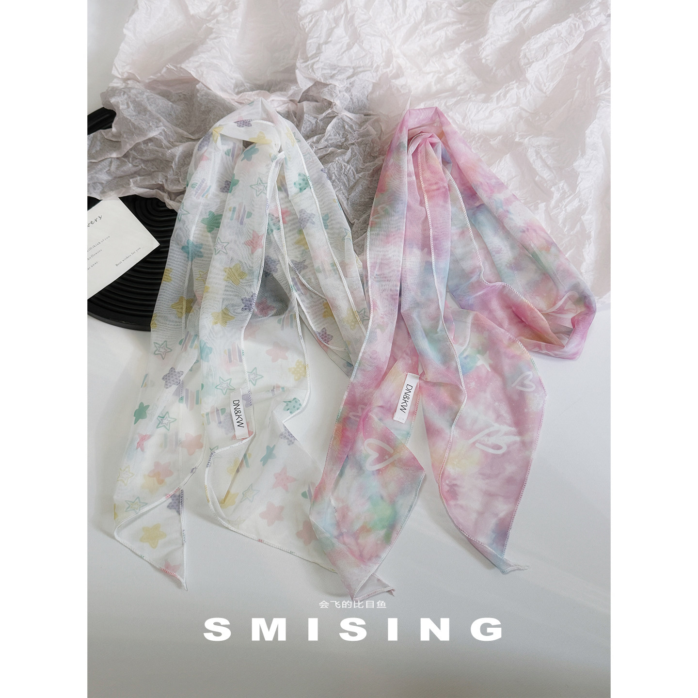 韩版轻薄几何图案长条丝巾女春夏秋百搭装饰高级感飘带时尚小丝巾,服饰配件/皮带/帽子/围巾,围巾/丝巾/披肩,淘宝优惠券,粉丝福利购,淘宝优惠卷