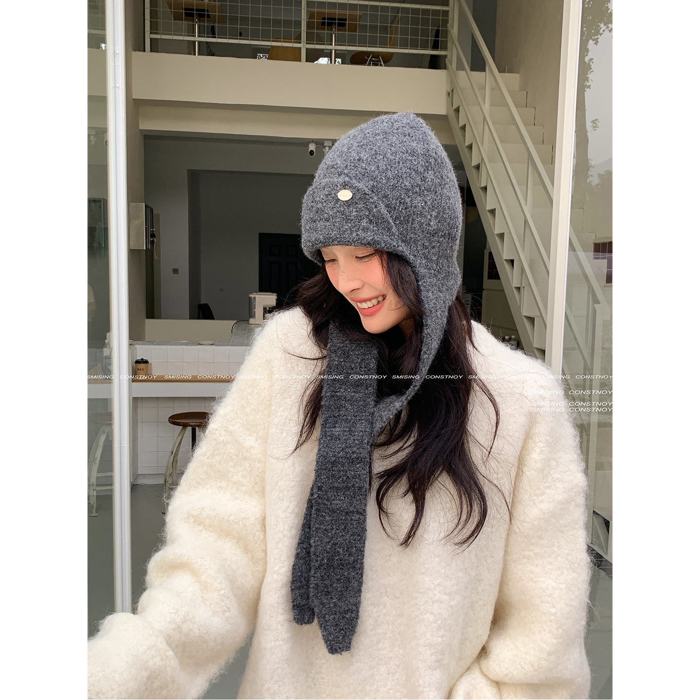 百搭秋冬保暖针织显脸小包头帽