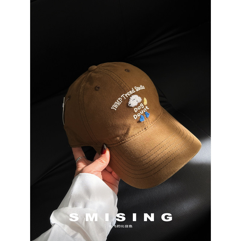 日系可爱小狗刺绣字母棒球帽女2026新款春秋情侣百搭显脸小鸭舌帽,服饰配件/皮带/帽子/围巾,帽子,淘宝优惠券,粉丝福利购,淘宝优惠卷