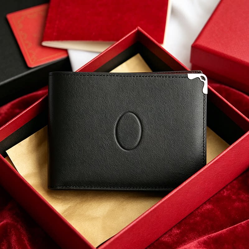 真皮短款钱包男士欧美高端头层牛皮钱夹横款皮夹子零钱包女式银包