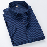 男士新款商务衬衫男短袖夏季时尚条纹职业装工装衬衣1301-D82-P28，男装衬衫，星座1301