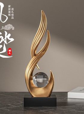 风生水起摆件客厅轻奢高档酒柜装饰品玄关电视柜办公室艺术高级感