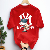 2025年夏季 ins潮牌街头圆领上衣服 T恤青年男女款 重磅纯棉新款 短袖